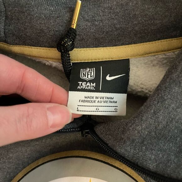 Steelers Gray Hoodie with Logo size large - Picture 2 of 4